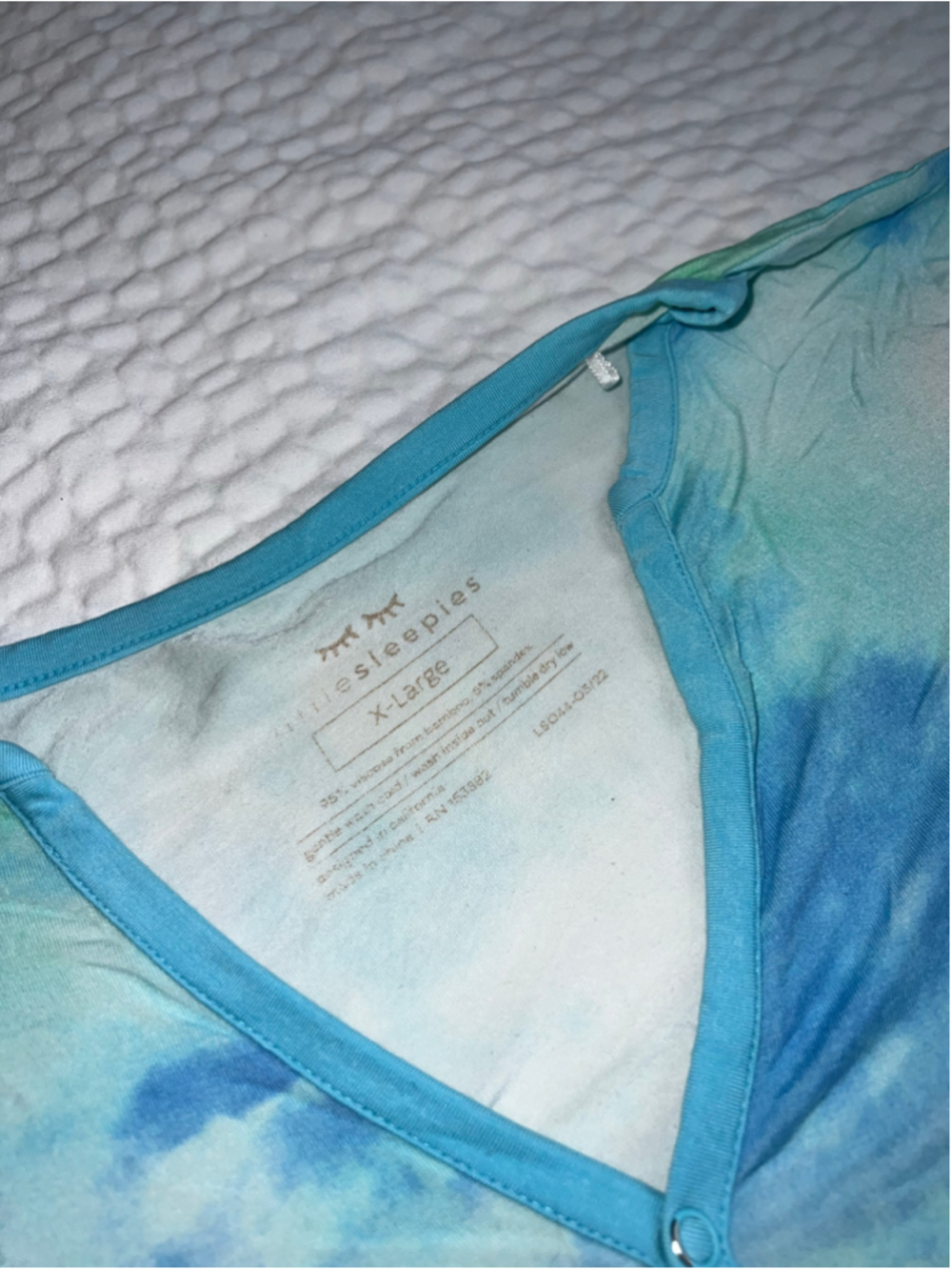 Little Sleepies Bamboo Tidepool Watercolor Pajama Set Women’s XL - Picture 3 of 6